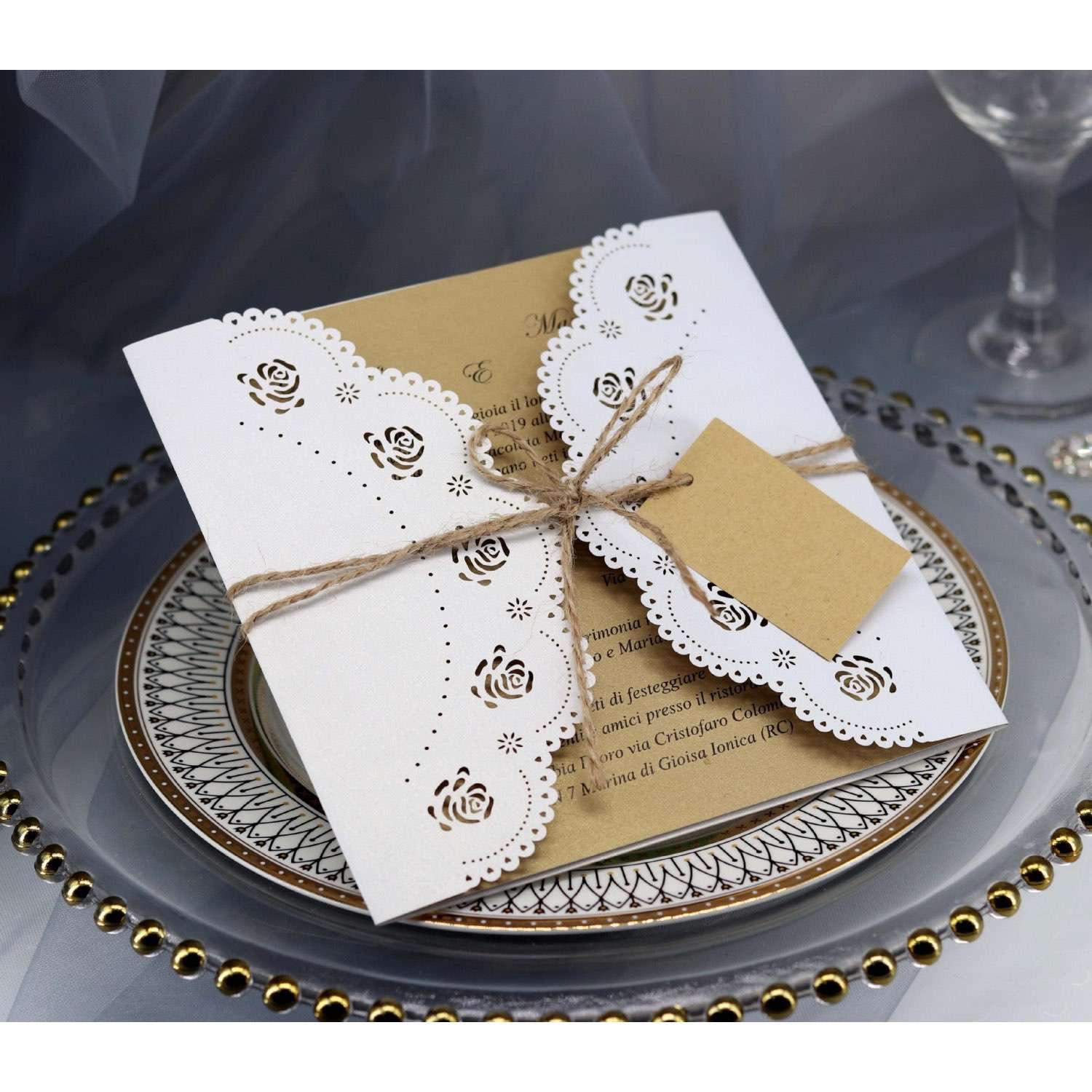 Vellum Paper Elegant Invitation Wedding Supplies Laser Cut Card